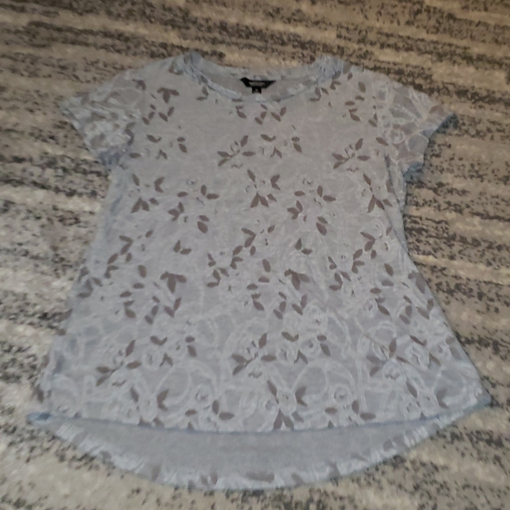 Grey floral top